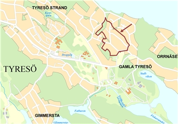 Karta över Ljungvägen (Strand etapp 7)