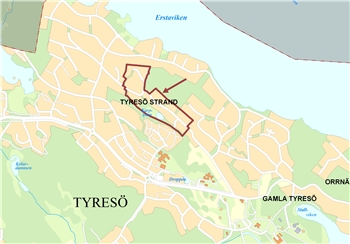 Karta över Smultronvägen (Strand etapp 6)