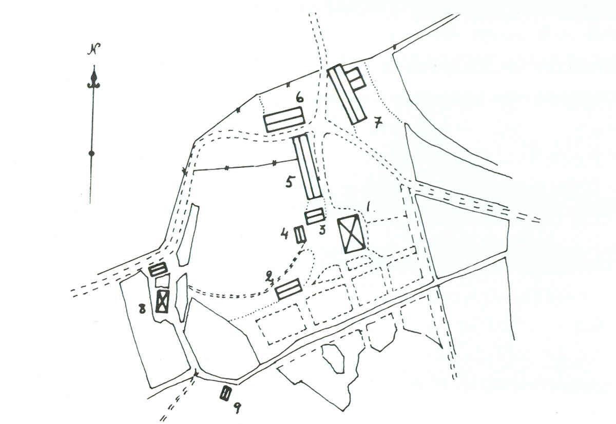 Plan över Alby prästgård 1905