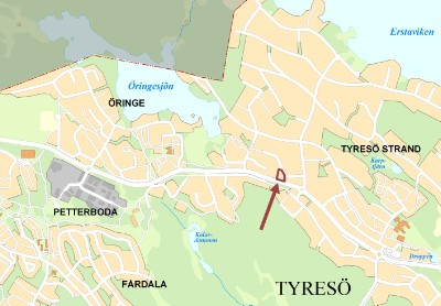 Villabebyggelse, Sommarliden 11, Västra Strand - klicka för större karta