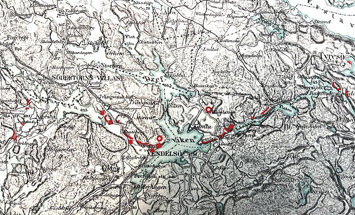 Översiktskarta över Södra fronten, Korvlinjen
