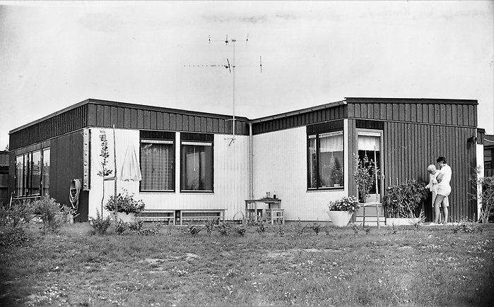 Nybyggt radhus i Krusboda  1970-tal